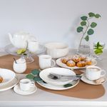 Casa si Gradina - Bucatarie si vesela - Vesela si tacamuri - Vesela pentru servire - Zaharnita cu capac AMBITION Ligne, 250ml, portelan, alb - Infinity.ro