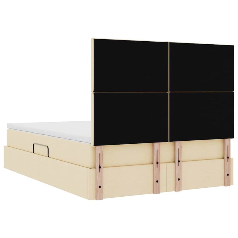 Casa si Gradina - Mobilier - Paturi si accesorii - Paturi - Pat cu storage cu saltea Creme 140 x 190 cm Piele artificiala - Infinity.ro