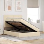 Casa si Gradina - Mobilier - Paturi si accesorii - Paturi - Pat cu storage cu saltea Creme 140 x 190 cm Piele artificiala - Infinity.ro