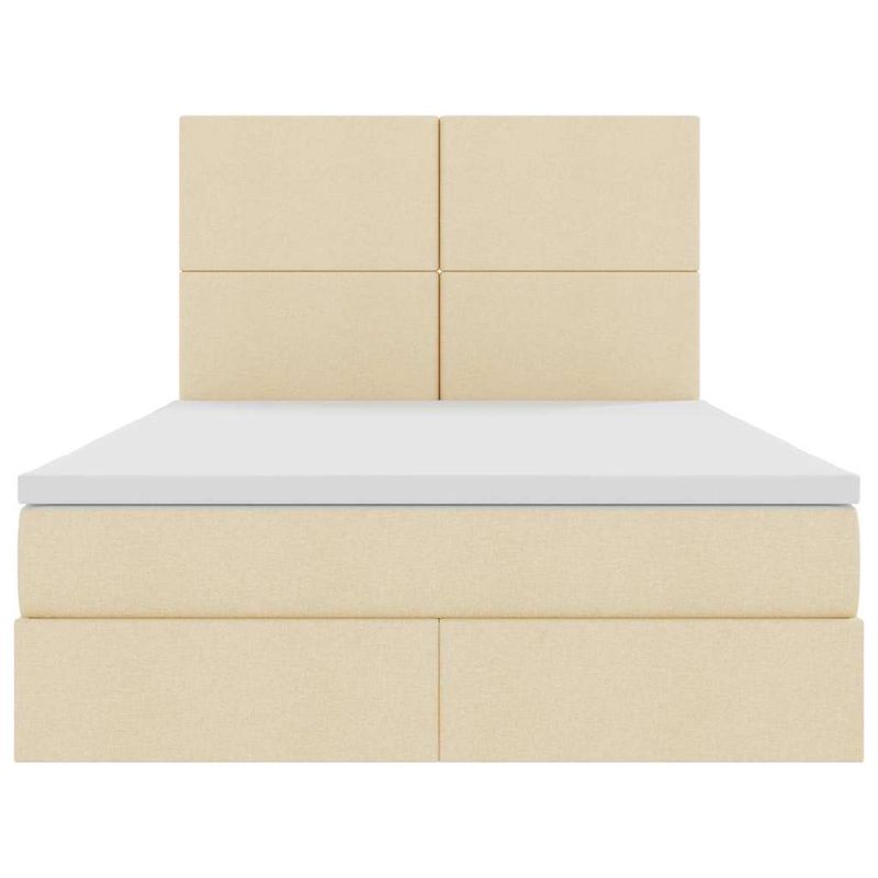 Casa si Gradina - Mobilier - Paturi si accesorii - Paturi - Pat cu storage cu saltea Creme 140 x 190 cm Piele artificiala - Infinity.ro