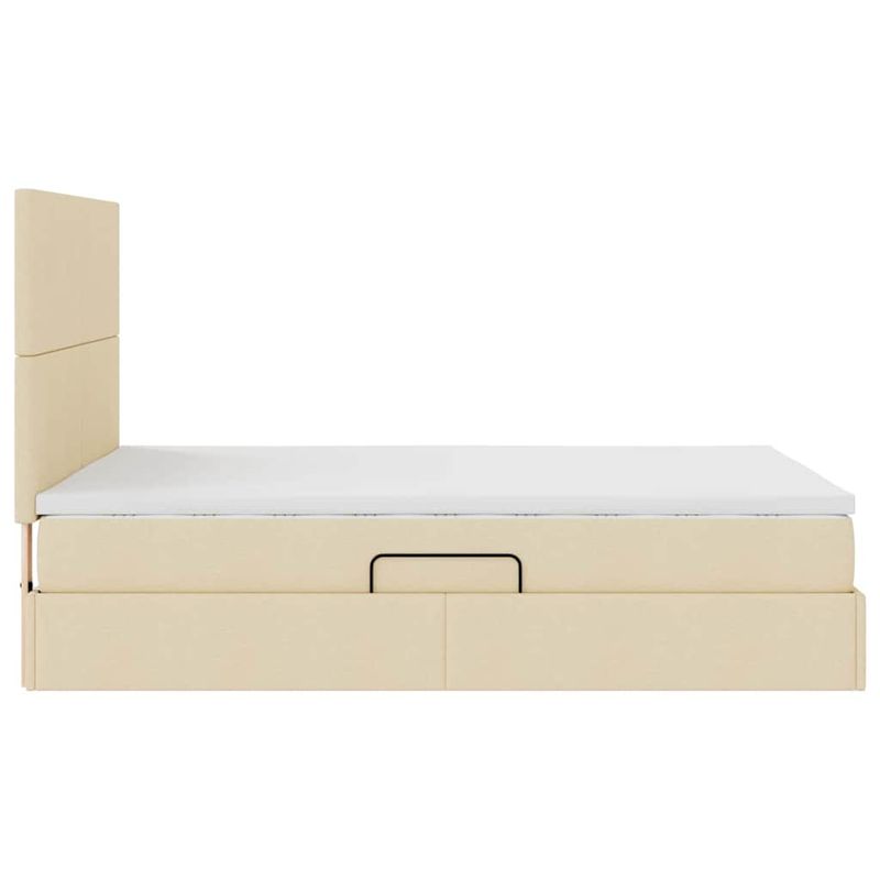 Casa si Gradina - Mobilier - Paturi si accesorii - Paturi - Pat cu storage cu saltea Creme 140 x 190 cm Piele artificiala - Infinity.ro