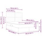 Casa si Gradina - Mobilier - Paturi si accesorii - Paturi - Pat cu storage Gri inchis 140 x 200 cm Piele artificiala - Infinity.ro