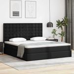 Casa si Gradina - Mobilier - Paturi si accesorii - Paturi - Pat cu storage cu saltea Negru 180 x 200 cm Piele artificiala - Infinity.ro
