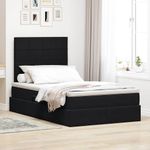 Casa si Gradina - Mobilier - Paturi si accesorii - Paturi - Pat cu saltea si LED cu saltea Negru 120 x 190 cm Catifea - Infinity.ro