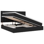 Casa si Gradina - Mobilier - Paturi si accesorii - Paturi - Pat cu storage cu saltea Negru 200 x 200 cm Piele artificiala - Infinity.ro