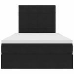 Casa si Gradina - Mobilier - Paturi si accesorii - Paturi - Pat cu saltea si LED cu saltea Negru 120 x 190 cm Catifea - Infinity.ro