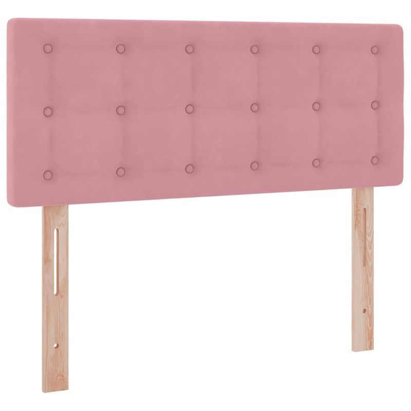 Casa si Gradina - Mobilier - Paturi si accesorii - Paturi - Pat cu storage cu saltea cu headboard Roz 120 x 200 cm Catifea - Infinity.ro
