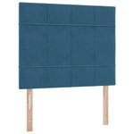 Casa si Gradina - Mobilier - Paturi si accesorii - Paturi - Pat cu saltea si LED cu saltea albastru 120 x 190 cm Catifea - Infinity.ro