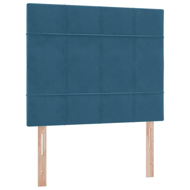 Casa si Gradina - Mobilier - Paturi si accesorii - Paturi - Pat cu saltea si LED cu saltea albastru 120 x 190 cm Catifea - Infinity.ro