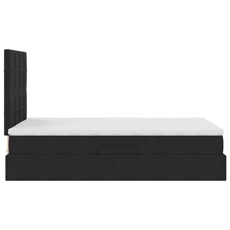Casa si Gradina - Mobilier - Paturi si accesorii - Paturi - Pat cu saltea si LED cu saltea Negru 120 x 190 cm Catifea - Infinity.ro