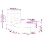 Casa si Gradina - Mobilier - Paturi si accesorii - Paturi - Pat cu saltea si LED cu saltea albastru 120 x 190 cm Catifea - Infinity.ro