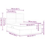 Casa si Gradina - Mobilier - Paturi si accesorii - Paturi - Pat cu storage cu saltea Gri 140 x 190 cm Piele artificiala - Infinity.ro