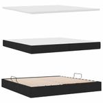 Casa si Gradina - Mobilier - Paturi si accesorii - Paturi - Pat cu storage cu saltea Negru 200 x 200 cm Piele artificiala - Infinity.ro