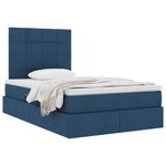 Casa si Gradina - Mobilier - Paturi si accesorii - Paturi - Pat cu storage albastru 120 x 200 cm Piele artificiala - Infinity.ro