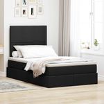 Casa si Gradina - Mobilier - Paturi si accesorii - Paturi - Pat cu storage cu saltea Negru 120 x 190 cm Piele artificiala - Infinity.ro