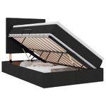 Casa si Gradina - Mobilier - Paturi si accesorii - Paturi - Pat cu storage cu saltea Negru 120 x 190 cm Piele artificiala - Infinity.ro