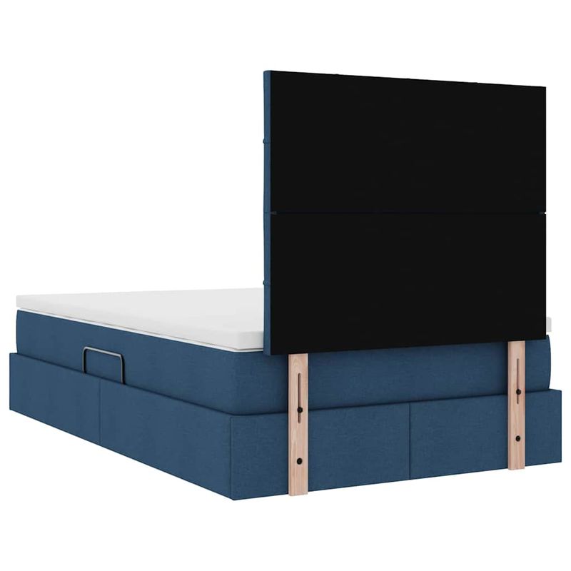 Casa si Gradina - Mobilier - Paturi si accesorii - Paturi - Pat cu storage albastru 120 x 200 cm Piele artificiala - Infinity.ro