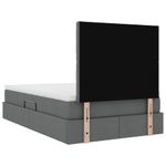 Casa si Gradina - Mobilier - Paturi si accesorii - Paturi - Pat cu storage Gri inchis 120 x 190 cm Piele artificiala - Infinity.ro