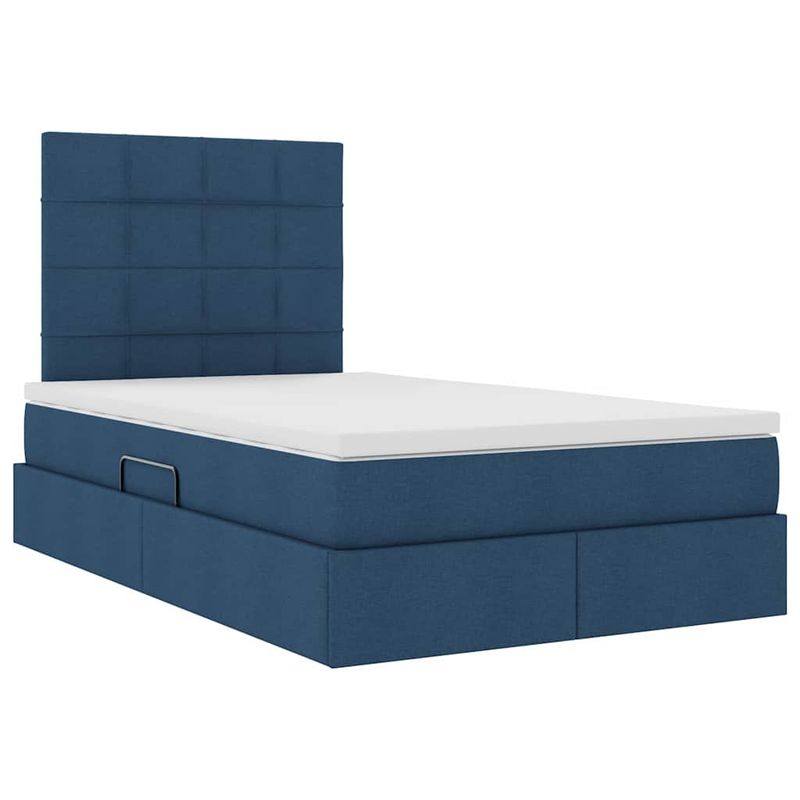 Casa si Gradina - Mobilier - Paturi si accesorii - Paturi - Pat cu storage albastru 120 x 200 cm Piele artificiala - Infinity.ro