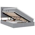 Casa si Gradina - Mobilier - Paturi si accesorii - Paturi - Pat cu storage Gri deschis 140 x 200 cm Piele artificiala - Infinity.ro