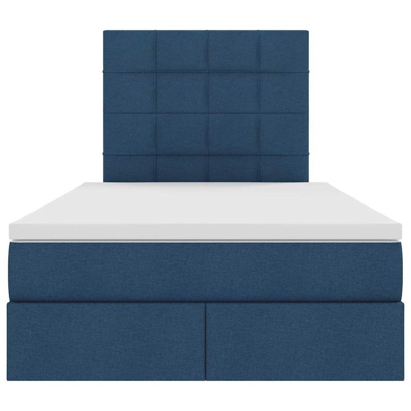 Casa si Gradina - Mobilier - Paturi si accesorii - Paturi - Pat cu storage albastru 120 x 200 cm Piele artificiala - Infinity.ro