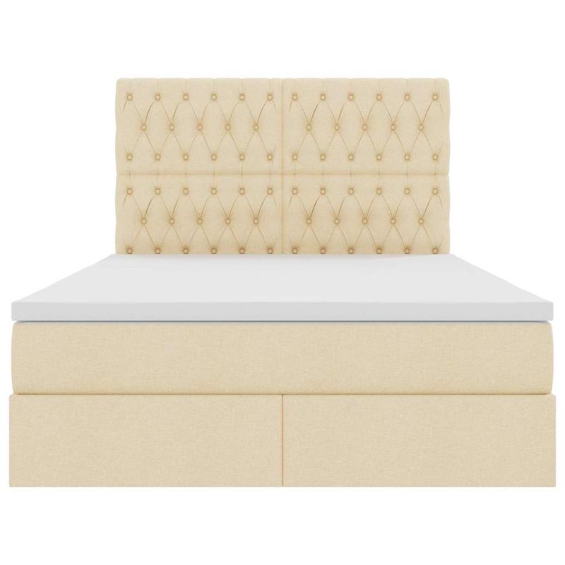 Casa si Gradina - Mobilier - Paturi si accesorii - Paturi - Pat cu storage cu saltea Creme 140 x 200 cm Piele artificiala - Infinity.ro