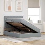 Casa si Gradina - Mobilier - Paturi si accesorii - Paturi - Pat cu storage Gri deschis 140 x 200 cm Piele artificiala - Infinity.ro