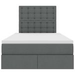 Casa si Gradina - Mobilier - Paturi si accesorii - Paturi - Pat cu storage Gri inchis 120 x 190 cm Piele artificiala - Infinity.ro