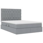 Casa si Gradina - Mobilier - Paturi si accesorii - Paturi - Pat cu storage Gri deschis 140 x 200 cm Piele artificiala - Infinity.ro