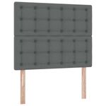 Casa si Gradina - Mobilier - Paturi si accesorii - Paturi - Pat cu storage Gri inchis 120 x 190 cm Piele artificiala - Infinity.ro
