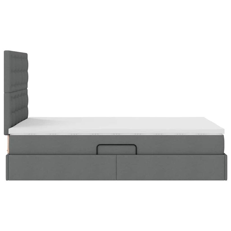 Casa si Gradina - Mobilier - Paturi si accesorii - Paturi - Pat cu storage Gri inchis 120 x 190 cm Piele artificiala - Infinity.ro