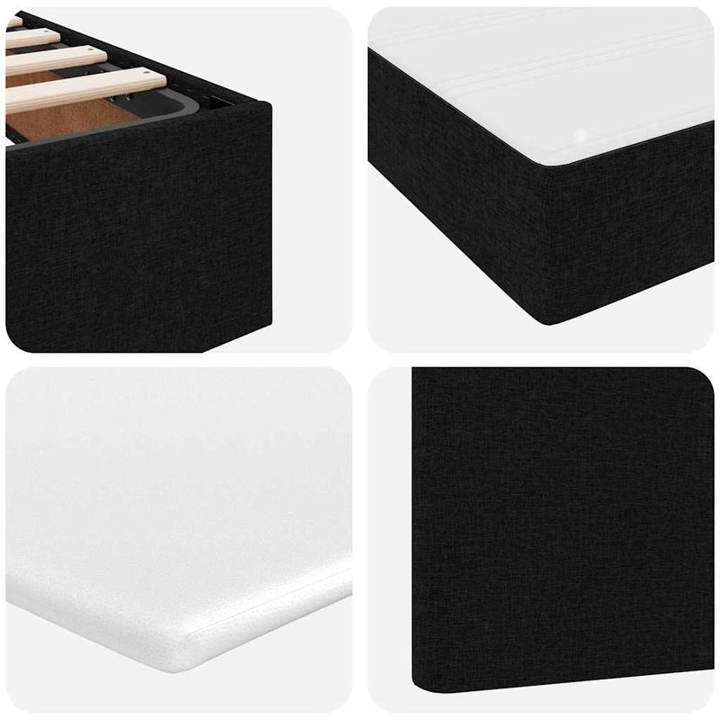 Casa si Gradina - Mobilier - Paturi si accesorii - Paturi - Pat cu storage cu saltea Negru 120 x 190 cm Piele artificiala - Infinity.ro