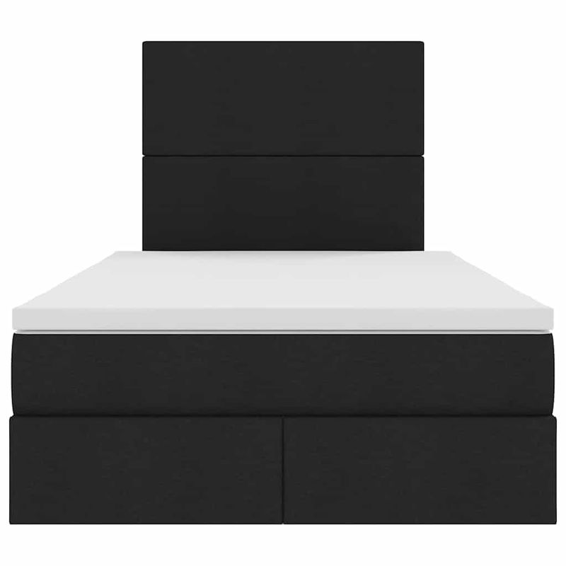 Casa si Gradina - Mobilier - Paturi si accesorii - Paturi - Pat cu storage cu saltea Negru 120 x 200 cm Piele artificiala - Infinity.ro