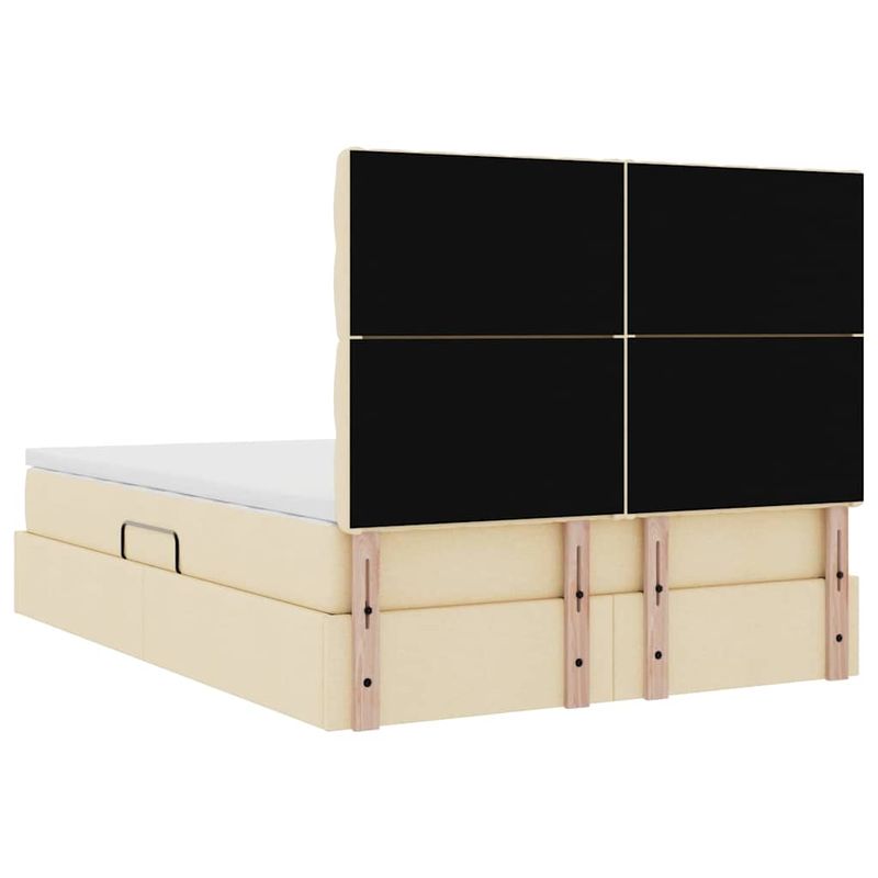 Casa si Gradina - Mobilier - Paturi si accesorii - Paturi - Pat cu storage cu saltea Creme 140 x 200 cm Piele artificiala - Infinity.ro