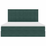 Casa si Gradina - Mobilier - Paturi si accesorii - Paturi - Pat cu saltea si LED Verde inchis 180 x 200 cm Catifea - Infinity.ro