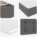 Casa si Gradina - Mobilier - Paturi si accesorii - Paturi - Pat cu storage Gri inchis 120 x 190 cm Piele artificiala - Infinity.ro
