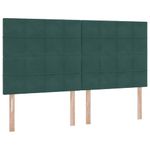 Casa si Gradina - Mobilier - Paturi si accesorii - Paturi - Pat cu saltea si LED Verde inchis 180 x 200 cm Catifea - Infinity.ro