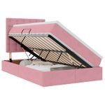 Casa si Gradina - Mobilier - Paturi si accesorii - Paturi - Pat cu saltea si LED cu saltea Roz 120 x 200 cm Catifea - Infinity.ro