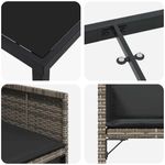 Casa si Gradina - Gradina si terasa - Mobilier exterior - Scaune si sezlonguri gradina - Set de masa pentru gradina 9 pcs Gri poliratan - Infinity.ro