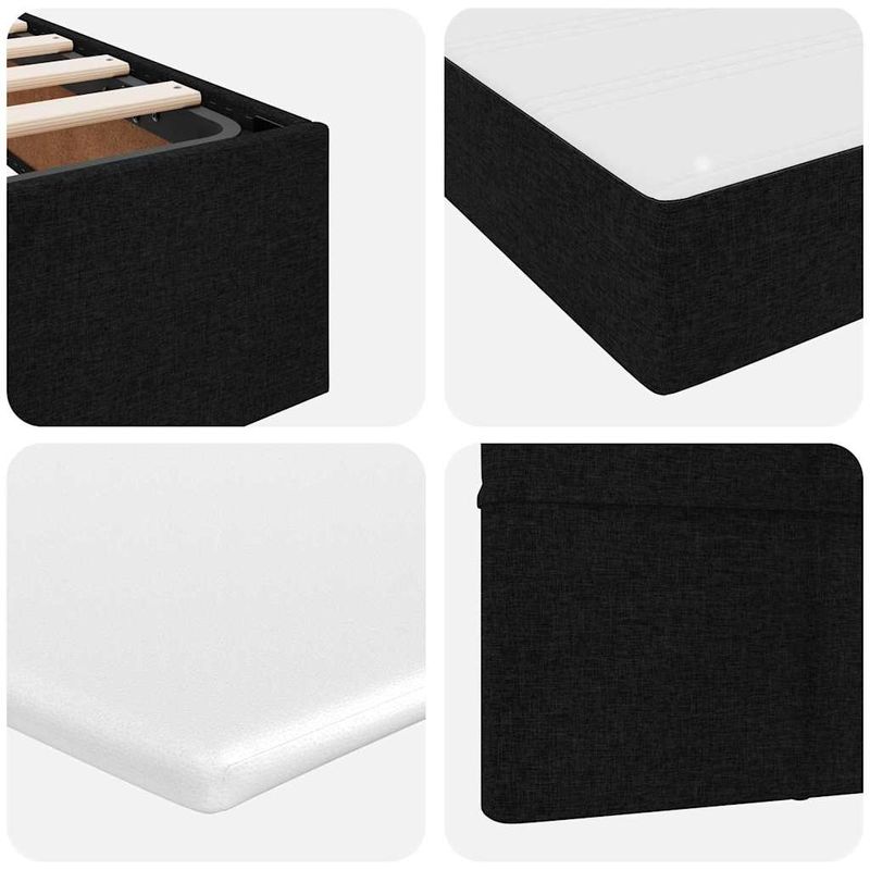Casa si Gradina - Mobilier - Paturi si accesorii - Paturi - Pat cu storage cu saltea Negru 140 x 190 cm Piele artificiala - Infinity.ro