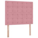 Casa si Gradina - Mobilier - Paturi si accesorii - Paturi - Pat cu saltea si LED cu saltea Roz 120 x 200 cm Catifea - Infinity.ro