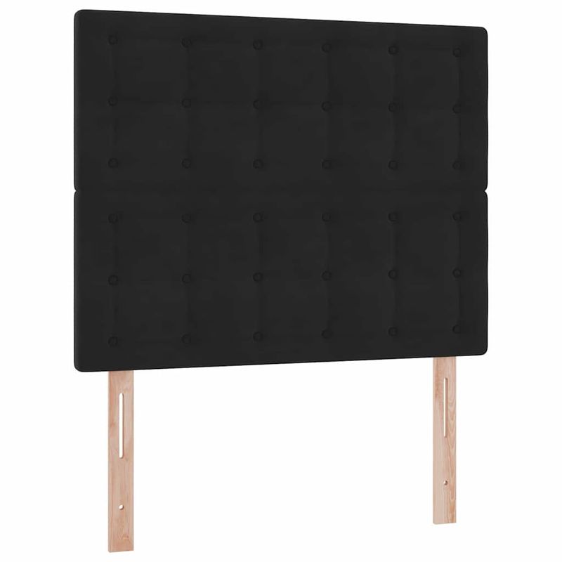 Casa si Gradina - Mobilier - Paturi si accesorii - Paturi - Pat cu saltea si LED cu saltea Negru 120 x 190 cm Catifea - Infinity.ro