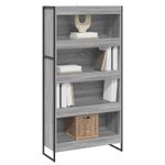 Casa si Gradina - Mobilier - Biblioteci si rafturi - Biblioteci - Dulap pentru carti 2 pcs Gri Sonoma 80 x 30 x 155 cm - Infinity.ro