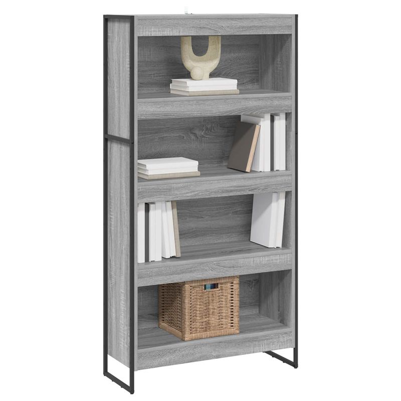 Casa si Gradina - Mobilier - Biblioteci si rafturi - Biblioteci - Dulap pentru carti 2 pcs Gri Sonoma 80 x 30 x 155 cm - Infinity.ro