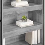 Casa si Gradina - Mobilier - Biblioteci si rafturi - Biblioteci - Dulap pentru carti 2 pcs Gri Sonoma 80 x 30 x 155 cm - Infinity.ro