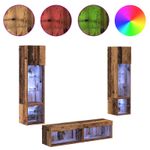 Casa si Gradina - Mobilier - Seturi de mobilier - Seturi living - Unitate TV de Perete Pe perete 6 pcs Lemn Vechi Lemn compozit - Infinity.ro