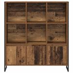 Casa si Gradina - Mobilier - Biblioteci si rafturi - Biblioteci - Dulap pentru carti 2 pcs Lemn Vechi 99,5 x 30 x 108,5 cm - Infinity.ro