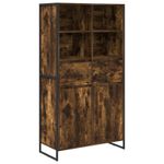 Casa si Gradina - Mobilier - Comode si corpuri - Corpuri bucatarie - Bufet 2 pcs Stejar fumuriu 81 x 36 x 150.5 cm Lemn compozit - Infinity.ro