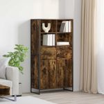 Casa si Gradina - Mobilier - Comode si corpuri - Corpuri bucatarie - Bufet 2 pcs Stejar fumuriu 81 x 36 x 150.5 cm Lemn compozit - Infinity.ro