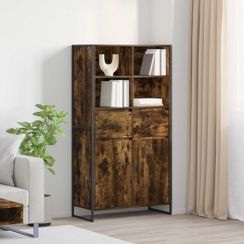 Casa si Gradina - Mobilier - Comode si corpuri - Corpuri bucatarie - Bufet 2 pcs Stejar fumuriu 81 x 36 x 150.5 cm Lemn compozit - Infinity.ro